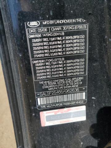 SALSF25466A962636 - 2006 LAND ROVER RANGE ROVE HSE BLACK photo 13