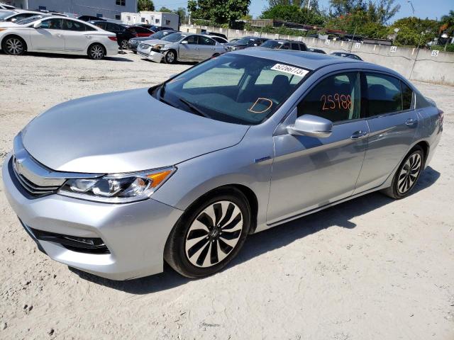 JHMCR6F52HC018792 - 2017 HONDA ACCORD HYBRID EXL SILVER photo 1