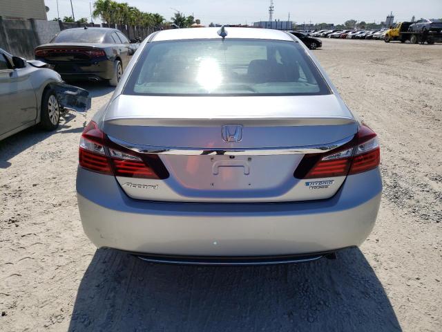 JHMCR6F52HC018792 - 2017 HONDA ACCORD HYBRID EXL SILVER photo 6