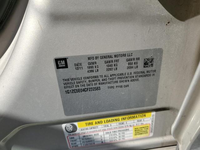 1G1ZC5E04CF232583 - 2012 CHEVROLET MALIBU 1LT GRAY photo 13