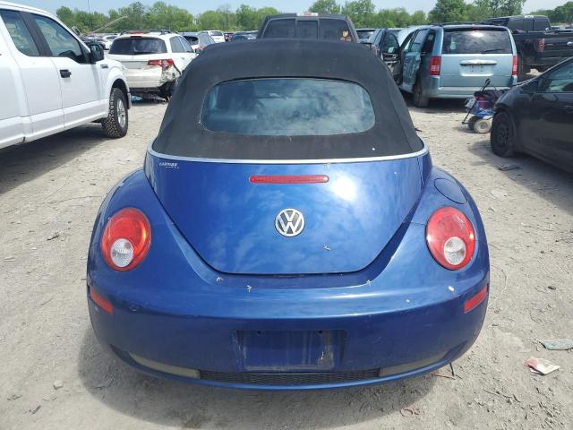 3VWPF31Y58M416988 - 2008 VOLKSWAGEN NEW BEETLE CONVERTIBLE S BLUE photo 6