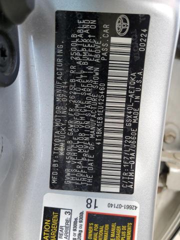 4T1BK1EB1EU125460 - 2014 TOYOTA AVALON BASE 银色 照片 12