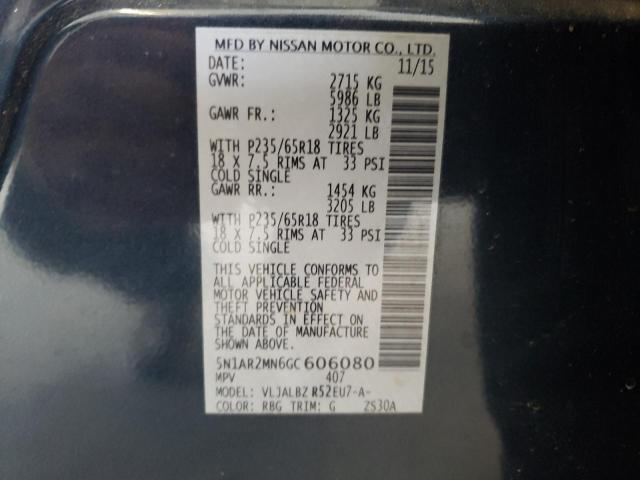 5N1AR2MN6GC606080 - 2016 NISSAN PATHFINDER S CHARCOAL photo 14