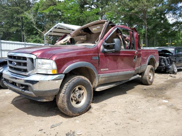 1FTSW31P14EA36230 - 2004 FORD F350 SRW SUPER DUTY BURGUNDY photo 1