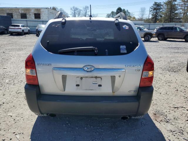 KM8JN72D76U375671 - 2006 HYUNDAI TUCSON GLS SILVER photo 6