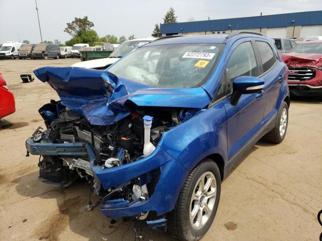 MAJ3S2GE2MC430482 - 2021 FORD ECOSPORT SE BLUE photo 1