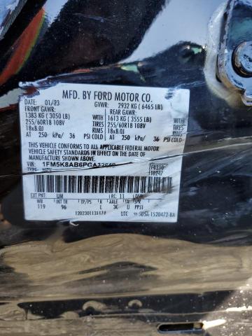 1FM5K8AB6PGA32849 - 2023 FORD EXPLORER POLICE INTERCEPTOR 黑色 照片 12