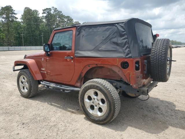 1C4AJWBG1EL199080 - 2014 JEEP WRANGLER SAHARA ORANGE photo 2