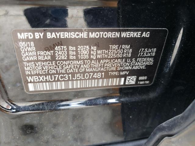 WBXHU7C31J5L07481 - 2018 BMW X1 SDRIVE28I BLACK photo 13