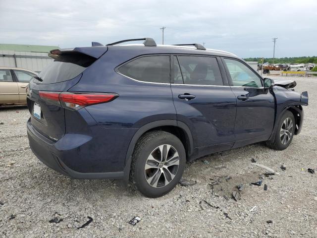 5TDGZRBH5MS062993 - 2021 TOYOTA HIGHLANDER XLE Mavi foto 3