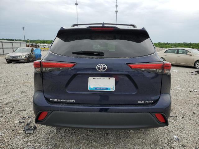 5TDGZRBH5MS062993 - 2021 TOYOTA HIGHLANDER XLE Mavi foto 6