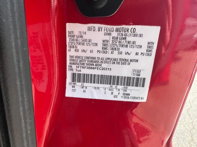 1FTRF3B66FEC20313 - 2015 FORD F350 SUPER DUTY RED photo 10