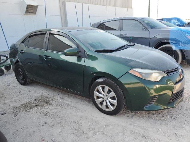 2T1BURHE9FC465215 - 2015 TOYOTA COROLLA L GREEN photo 4