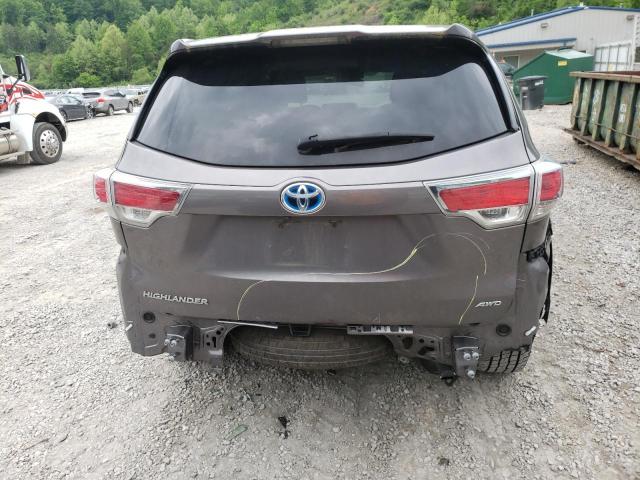 5TDBKRFH2GS313319 - 2016 TOYOTA HIGHLANDER LE GRAY photo 6