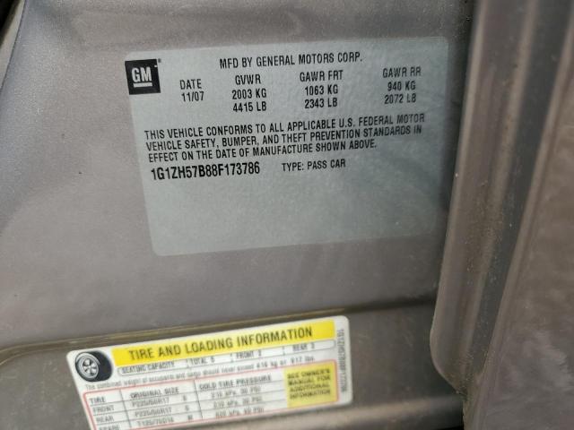 1G1ZH57B88F173786 - 2008 CHEVROLET MALIBU 1LT GOLD photo 12