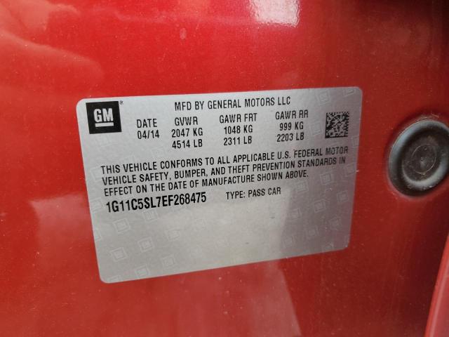 1G11C5SL7EF268475 - 2014 CHEVROLET MALIBU 1LT RED photo 13