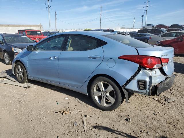 KMHDH4AE4BU137591 - 2011 HYUNDAI ELANTRA GLS BLUE photo 2