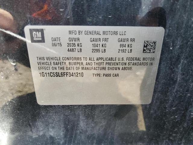 1G11C5SL6FF341210 - 2015 CHEVROLET MALIBU 1LT 黑色 照片 12