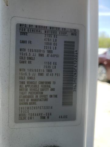 3N63M0ZN5FK722014 - 2015 CHEVROLET CITY EXPRE LT WHITE photo 13