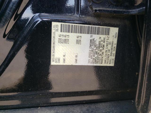 1N4CL21E29C190752 - 2009 NISSAN ALTIMA HYBRID BLACK photo 12