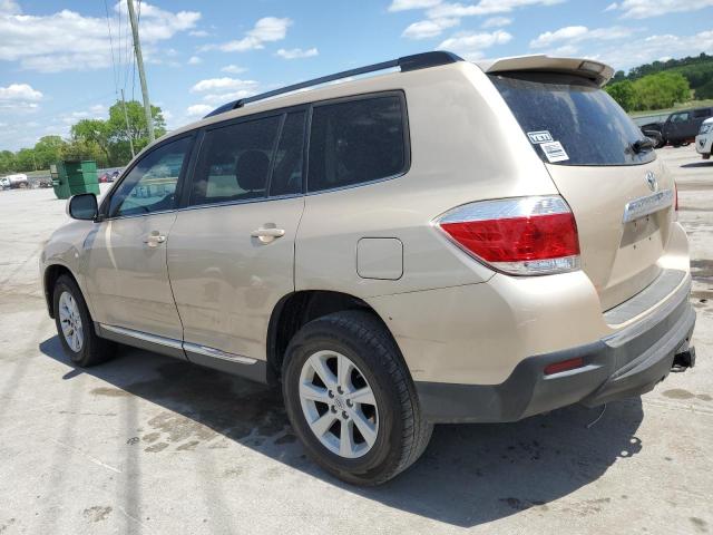 5TDZK3EH4BS034640 - 2011 TOYOTA HIGHLANDER BASE TAN photo 2