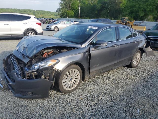 3FA6P0LU5ER372368 - 2014 FORD FUSION SE HYBRID GRAY photo 1