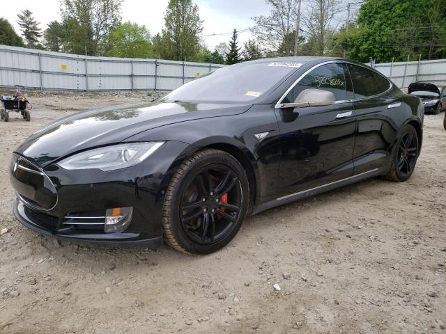 5YJSA1E25FF119890 - 2015 TESLA MODEL S Սև լուսանկար 1