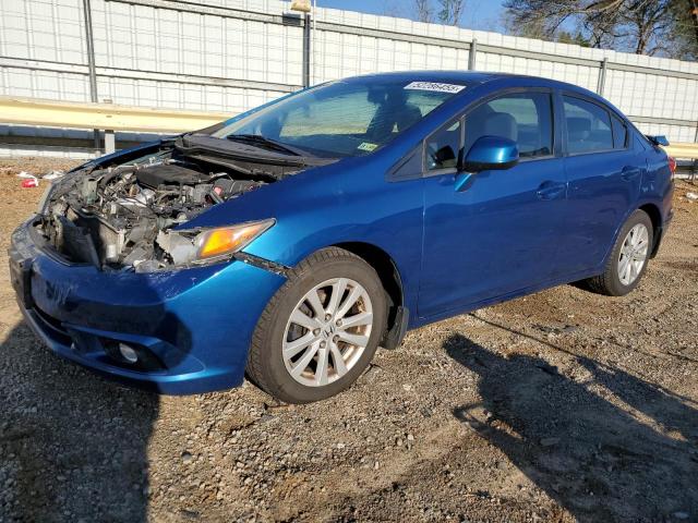 19XFB2F92CE314749 - 2012 HONDA CIVIC EXL BLUE photo 1