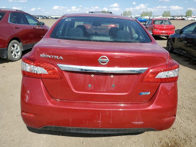 3N1AB7AP5DL691119 - 2013 NISSAN SENTRA S RED photo 6