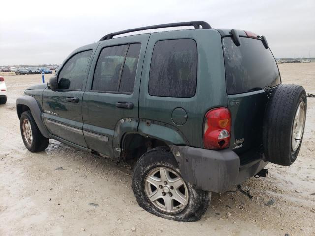 1J4GL48K73W600383 - 2003 JEEP LIBERTY SPORT GREEN photo 2