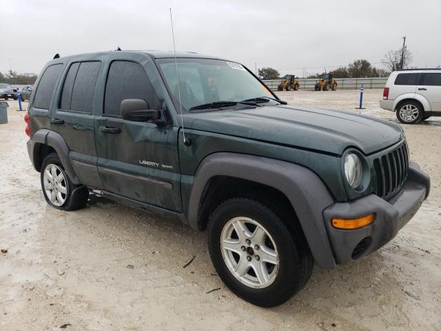 1J4GL48K73W600383 - 2003 JEEP LIBERTY SPORT GREEN photo 4