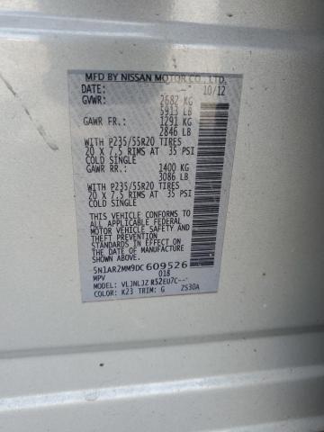 5N1AR2MM9DC609526 - 2013 NISSAN PATHFINDER S SILVER photo 13