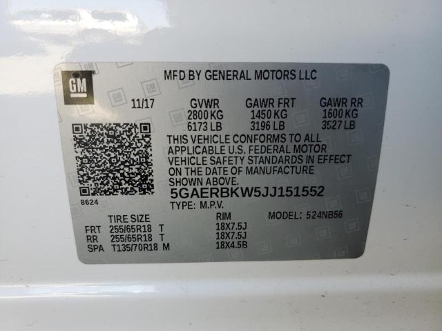 5GAERBKW5JJ151552 - 2018 BUICK ENCLAVE ESSENCE 白色 照片 13