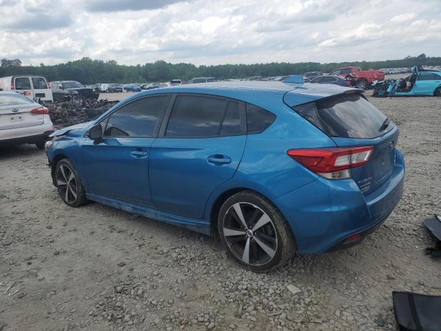 4S3GTAK67H3737834 - 2017 SUBARU IMPREZA SPORT BLUE photo 2