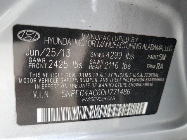 5NPEC4AC6DH771486 - 2013 HYUNDAI SONATA SE SILVER photo 12