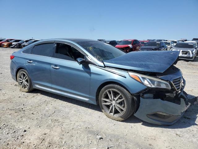 5NPE34AB8FH066635 - 2015 HYUNDAI SONATA SPORT BLUE photo 4
