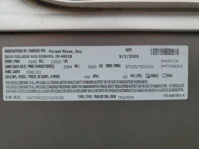 4X4TSMC217A297130 - 2007 SALM FOREST RIV WHITE photo 10