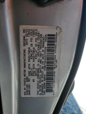 5TBRT34141S179704 - 2001 TOYOTA TUNDRA ACCESS CAB 银色 照片 12