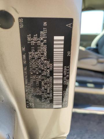 5TBRU34176S459900 - 2006 TOYOTA TUNDRA ACCESS CAB SR5 BEIGE photo 13