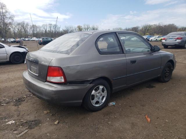 KMHCF35G7YU056326 - 2000 HYUNDAI ACCENT L GRAY photo 3