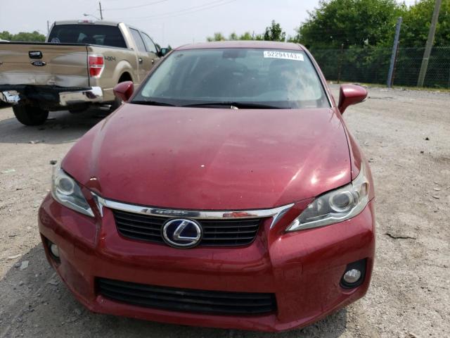 JTHKD5BH4C2067222 - 2012 LEXUS CT 200 RED photo 5