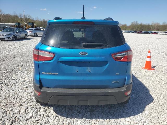 MAJ6P1UL8JC219519 - 2018 FORD ECOSPORT SE BLUE photo 6