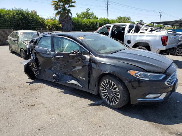 3FA6P0RU1HR359953 - 2017 FORD FUSION TITANIUM HEV BLACK photo 4