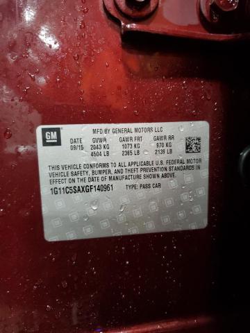 1G11C5SAXGF140961 - 2016 CHEVROLET MALIBU LIM LT 勃艮第红 照片 12