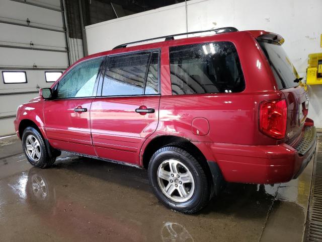 5FNYF184X5B054042 - 2005 HONDA PILOT EX RED photo 2