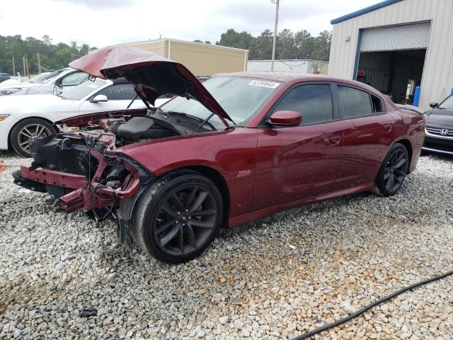 2C3CDXGJXKH756785 - 2019 DODGE CHARGER SCAT PACK BURGUNDY photo 1