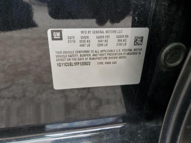 1G11C5SL1FF130822 - 2015 CHEVROLET MALIBU 1LT 黑色 照片 12