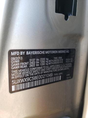 5UXWX9C58E0D21049 - 2014 BMW X3 XDRIVE28I SILVER photo 14