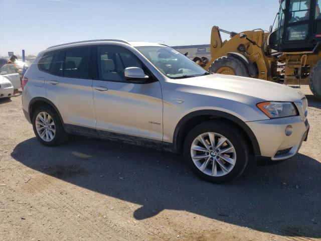 5UXWX9C58E0D21049 - 2014 BMW X3 XDRIVE28I SILVER photo 4