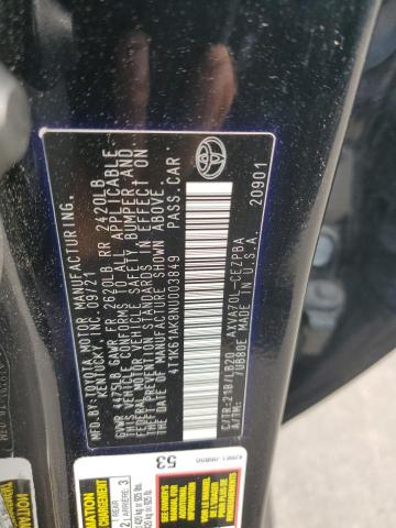 4T1K61AK8NU003849 - 2022 TOYOTA CAMRY XSE BLACK photo 12